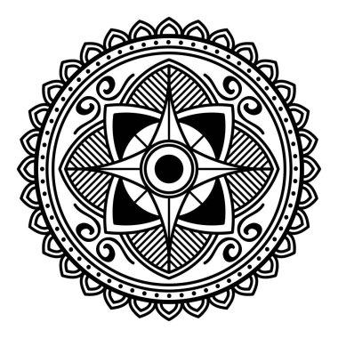 Etnik Mandala Süslemesi. Arapça, Pakistan, Fas, Türkçe, Hindistan, İspanya motifleri