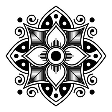 Etnik Mandala Süslemesi. Arapça, Pakistan, Fas, Türkçe, Hindistan, İspanya motifleri