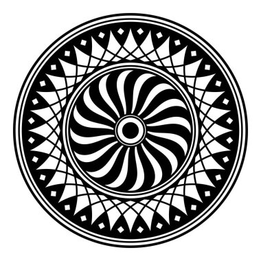 Etnik Mandala Süslemesi. Arapça, Pakistan, Fas, Türkçe, Hindistan, İspanya motifleri