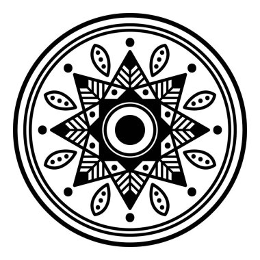 Etnik Mandala Süslemesi. Arapça, Pakistan, Fas, Türkçe, Hindistan, İspanya motifleri