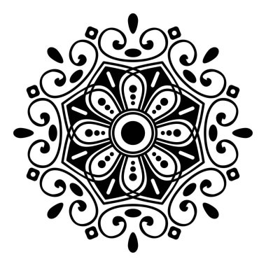 Etnik Mandala Süslemesi. Arapça, Pakistan, Fas, Türkçe, Hindistan, İspanya motifleri