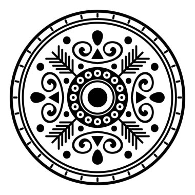 Etnik Mandala Süslemesi. Arapça, Pakistan, Fas, Türkçe, Hindistan, İspanya motifleri