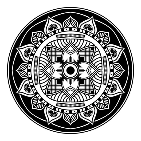 Ornement Ethnique Mandala Arabe Pakistan Maroc Turc Inde Espagne Motifs — Image vectorielle