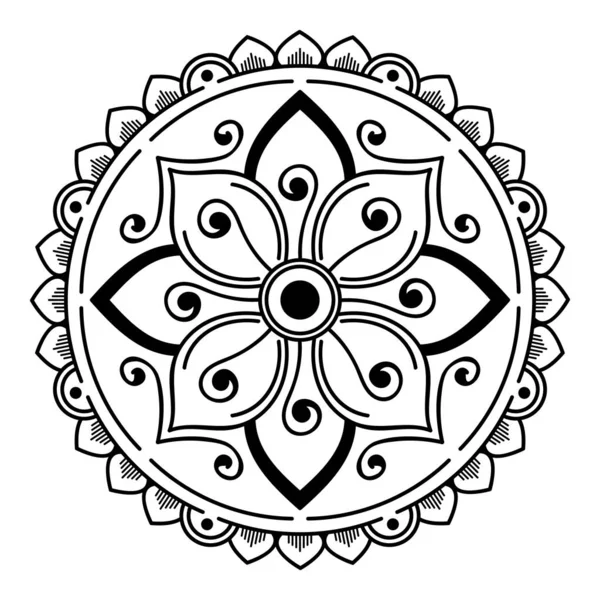 Etnische Mandala Ornament Arabisch Pakistan Marokkaanse Turkse Indiase Spaanse Motieven — Stockvector