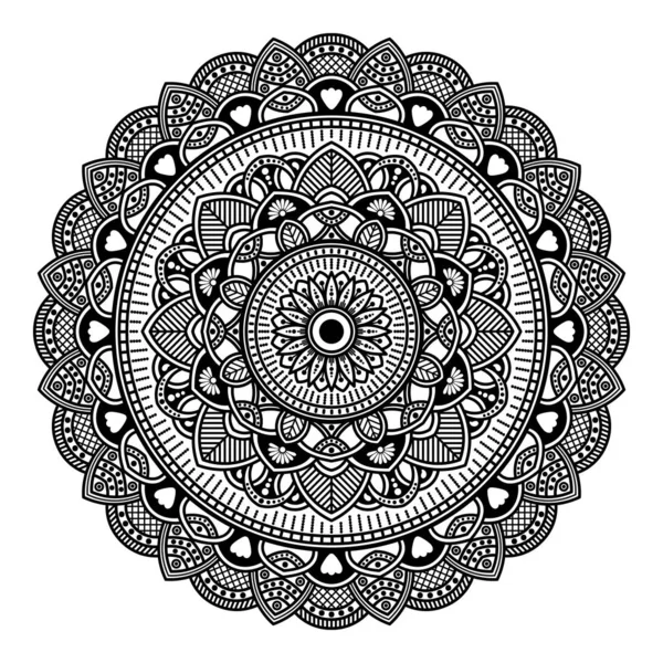 Adorno Mandala Étnico Árabe Pakistán Marruecos Turquía India España — Vector de stock