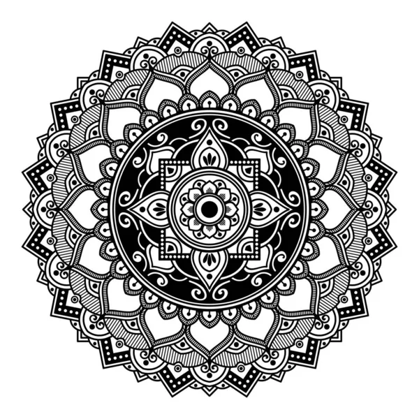 Etnische Mandala Ornament Arabisch Pakistan Marokkaanse Turkse Indiase Spaanse Motieven — Stockvector