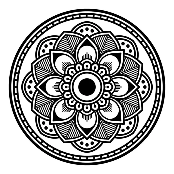 Ornamentul Etnic Mandala Arabă Pakistan Maroc Turc Indian Spania Motive — Vector de stoc