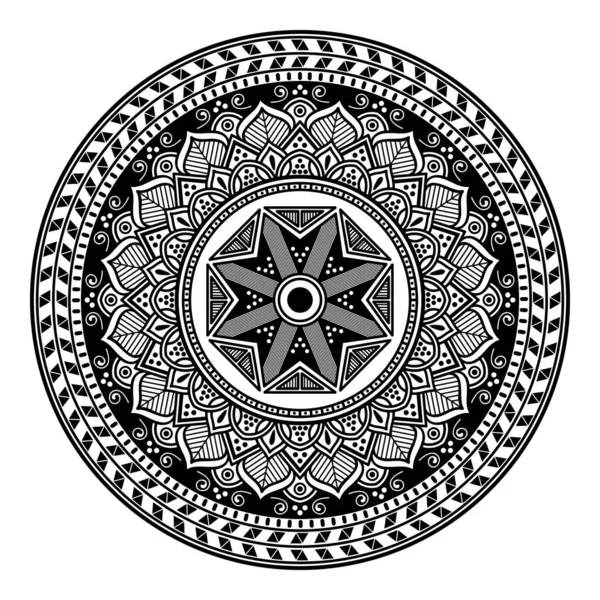 Ethnische Mandala Ornamente Arabische Pakistanische Marokkanische Türkische Indische Spanische Motive — Stockvektor