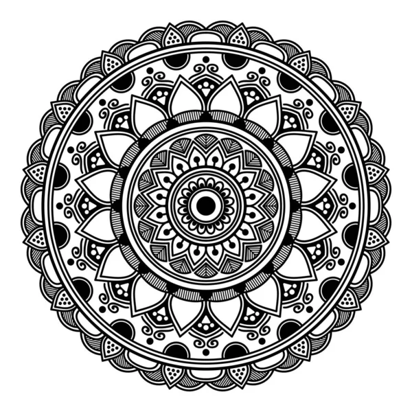 Adorno Mandala Étnico Árabe Pakistán Marruecos Turquía India España — Vector de stock