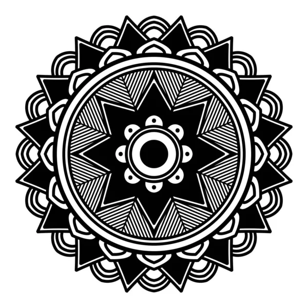 Etnische Mandala Ornament Arabisch Pakistan Marokkaanse Turkse Indiase Spaanse Motieven — Stockvector