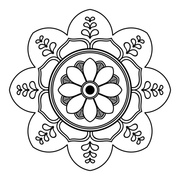 Etnische Mandala Ornament Arabisch Pakistan Marokkaanse Turkse Indiase Spaanse Motieven — Stockvector