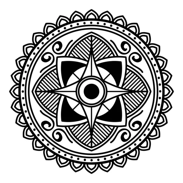 Etnische Mandala Ornament Arabisch Pakistan Marokkaanse Turkse Indiase Spaanse Motieven — Stockvector