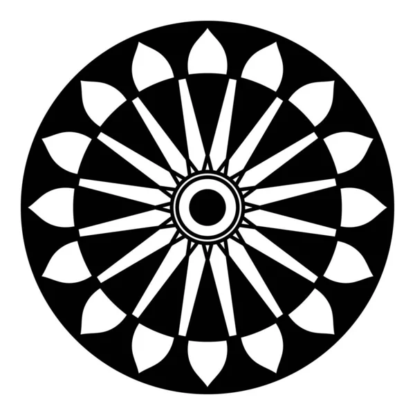 Adorno Mandala Étnico Árabe Pakistán Marruecos Turquía India España — Vector de stock