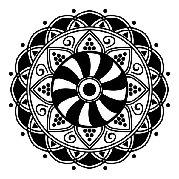 Etnische Mandala Ornament Arabisch Pakistan Marokkaanse Turkse Indiase Spaanse Motieven — Stockvector