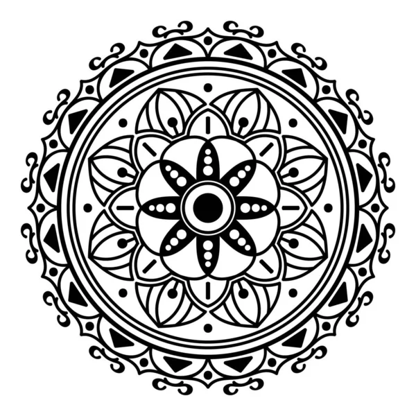 Ornamento Mandala Étnica Árabe Paquistão Marroquino Turco Indiano Espanha Motivos —  Vetores de Stock