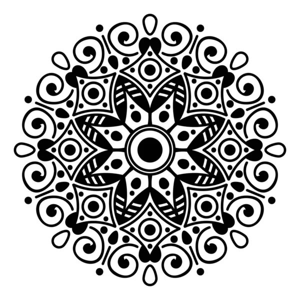 Etnický Mandala Ornament Arabština Pákistán Marocké Turecké Indické Španělské Motivy — Stockový vektor