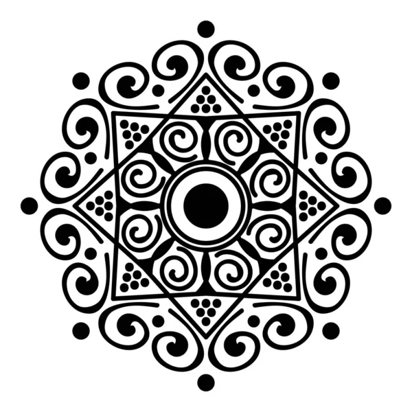 Mandala Διακοσμητικό Στολίδι Μπορεί Χρησιμοποιηθεί Για Ευχετήρια Κάρτα Εκτύπωση Θήκη — Διανυσματικό Αρχείο
