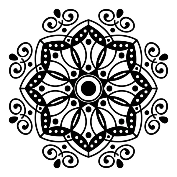 Ornamento Decorativo Mandala Può Essere Utilizzato Biglietto Auguri Stampa Della — Vettoriale Stock