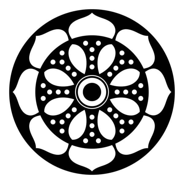 Ornement Décoratif Mandala Peut Être Utilisé Pour Carte Vœux Impression — Image vectorielle