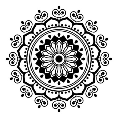 Etnik Mandala Süslemesi. Arapça, Pakistan, Fas, Türkçe, Hindistan, İspanya motifleri