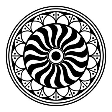 Etnik Mandala Süslemesi. Arapça, Pakistan, Fas, Türkçe, Hindistan, İspanya motifleri