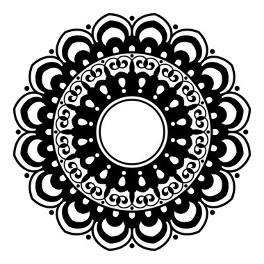 Etnik Mandala Süslemesi. Arapça, Pakistan, Fas, Türkçe, Hindistan, İspanya motifleri