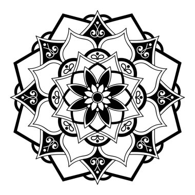 Etnik Mandala Süslemesi. Arapça, Pakistan, Fas, Türkçe, Hindistan, İspanya motifleri