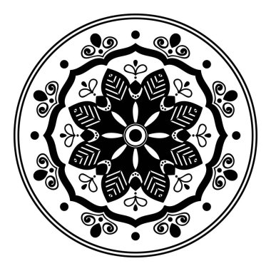 Etnik Mandala Süslemesi. Arapça, Pakistan, Fas, Türkçe, Hindistan, İspanya motifleri