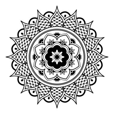 Etnik Mandala Süslemesi. Arapça, Pakistan, Fas, Türkçe, Hindistan, İspanya motifleri