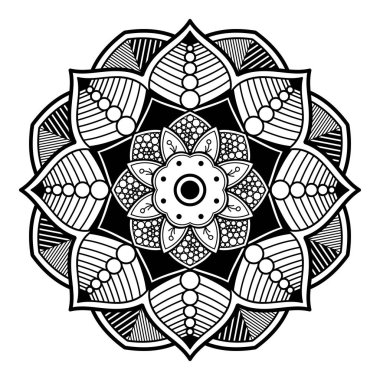 Etnik Mandala Süslemesi. Arapça, Pakistan, Fas, Türkçe, Hindistan, İspanya motifleri