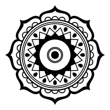 Etnik Mandala Süslemesi. Arapça, Pakistan, Fas, Türkçe, Hindistan, İspanya motifleri