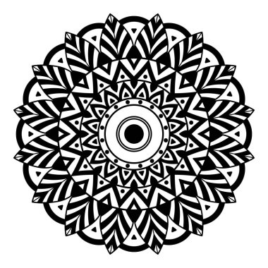 Etnik Mandala Süslemesi. Arapça, Pakistan, Fas, Türkçe, Hindistan, İspanya motifleri