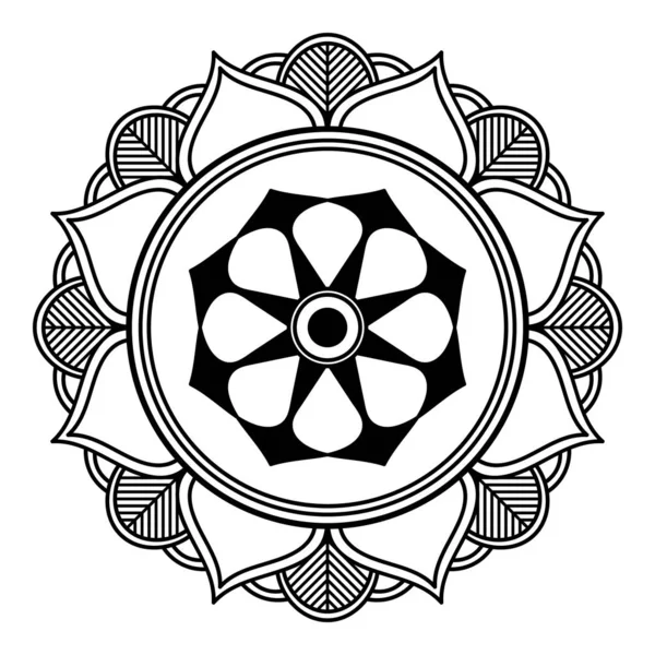 Ornamentul Etnic Mandala Arabă Pakistan Maroc Turc Indian Spania Motive — Vector de stoc