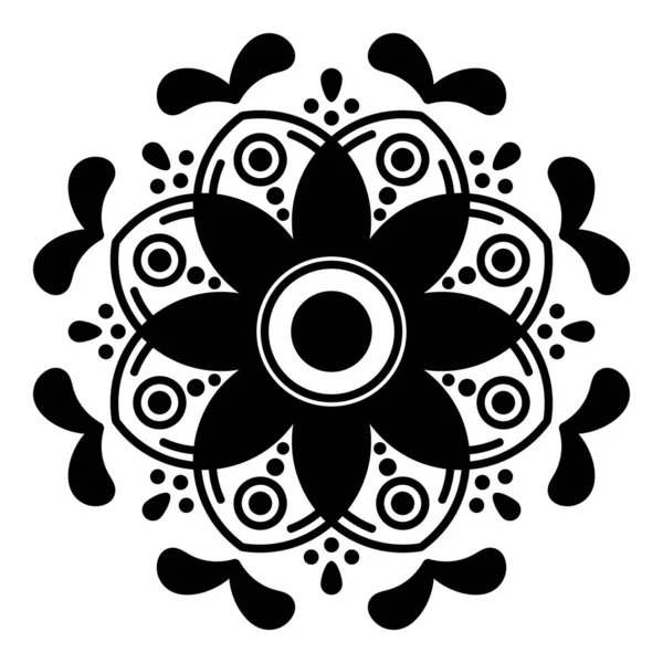 Ornamento Mandala Étnica Árabe Paquistão Marroquino Turco Indiano Espanha Motivos —  Vetores de Stock