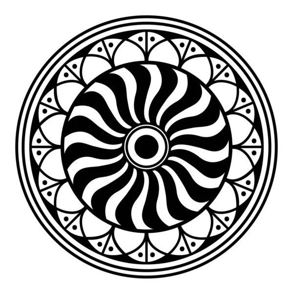 Adorno Mandala Étnico Árabe Pakistán Marruecos Turquía India España — Vector de stock