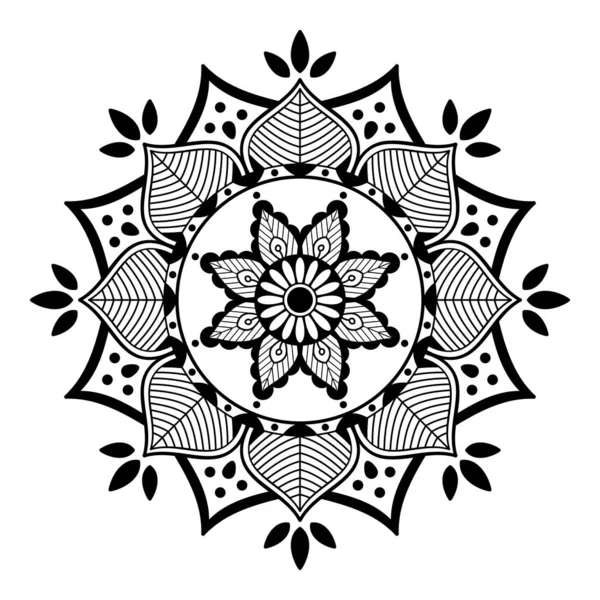 Ornamento Mandala Étnica Árabe Paquistão Marroquino Turco Indiano Espanha Motivos — Vetor de Stock