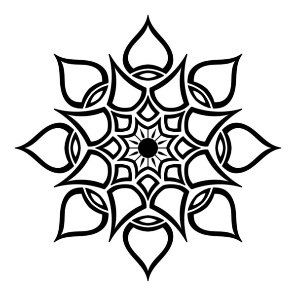 Etnische Mandala Ornament Arabisch Pakistan Marokkaanse Turkse Indiase Spaanse Motieven — Stockvector