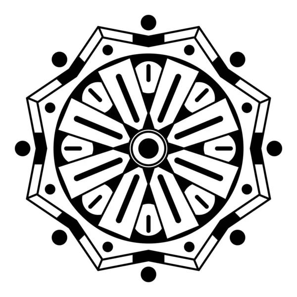 Ornamento Etnico Mandala Motivi Arabi Pakistani Marocchini Turchi Indiani — Vettoriale Stock