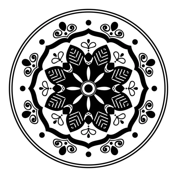 Ornamento Mandala Étnica Árabe Paquistão Marroquino Turco Indiano Espanha Motivos —  Vetores de Stock