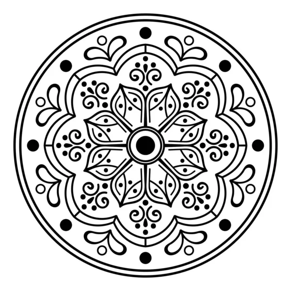 Ornamento Etnico Mandala Motivi Arabi Pakistani Marocchini Turchi Indiani — Vettoriale Stock