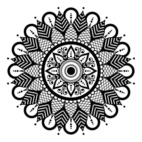 Adorno Mandala Étnico Árabe Pakistán Marruecos Turquía India España — Vector de stock