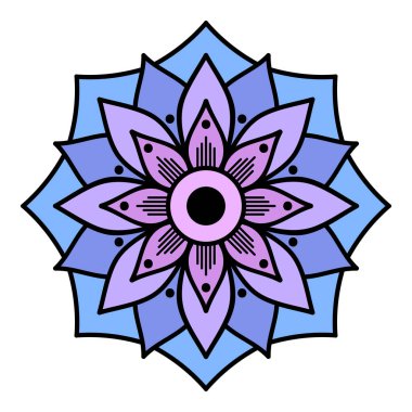 Beyaza izole edilmiş dekoratif etnik renk süsü. Tatil için iyi bir dekor. Yazdırma ve tebrik kartı için mükemmel.