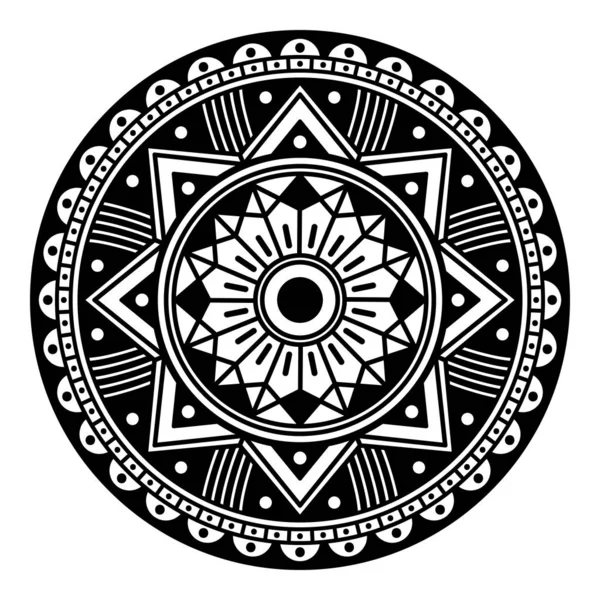 Mandala Decoratieve Ronde Ornament Kan Worden Gebruikt Voor Wenskaart Telefoon — Stockvector