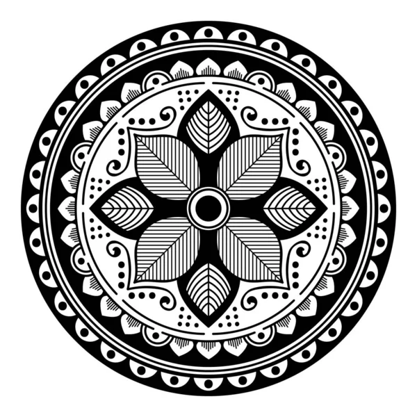 Mandala Decorativ Rotund Ornament Poate Folosit Pentru Felicitări Imprimare Caz — Vector de stoc