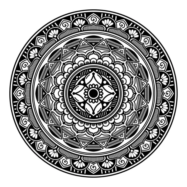 Mandala Para Colorir Livro Árabe Paquistão Marroquino Turco Indiano Espanha —  Vetores de Stock