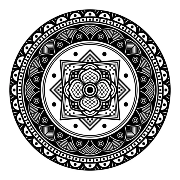 Mandala Voor Kleurboek Arabisch Pakistan Marokkaanse Turkse Indiase Spaanse Motieven — Stockvector