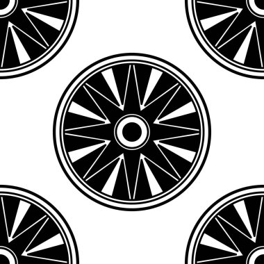 Mandala kusursuz siyah beyaz desenli. İslam, Arapça, Pakistan, Fas, Türkçe, Hindistan, İspanya motifleri. Vektör illüstrasyonu Eps 10