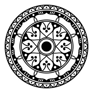 Soyut siyah beyaz çizgi çizimi, yetişkin ve büyük çocuklar için çevre çizimi.