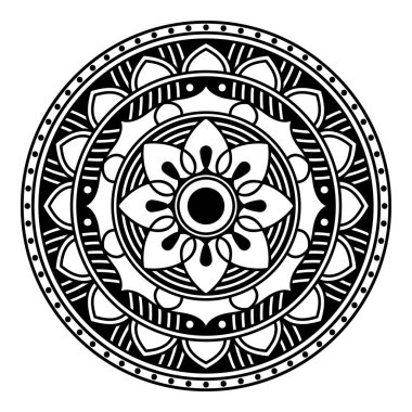 Soyut siyah beyaz çizgi çizimi, yetişkin ve büyük çocuklar için çevre çizimi.