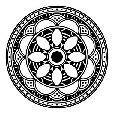 Soyut siyah beyaz çizgi çizimi, yetişkin ve büyük çocuklar için çevre çizimi.